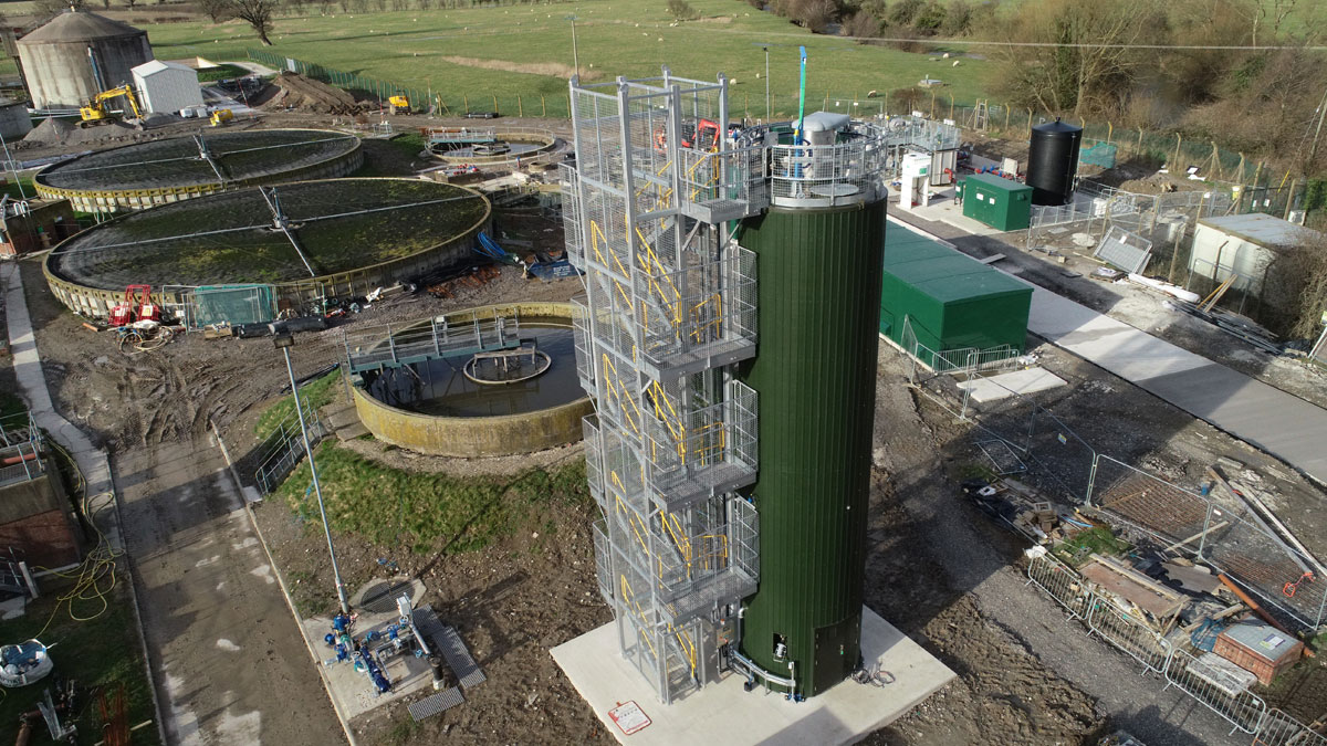 Ruthin sodium bicarbonate powder storage silo - Courtesy of MMB