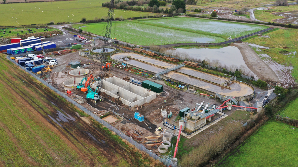 Construction works progressing at Ballykelly WwTW - Courtesy of BSG Civil Engineering Ltd
