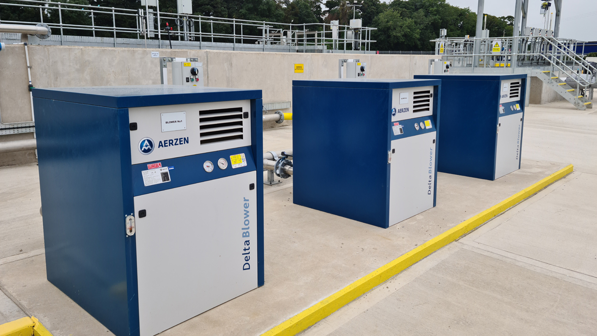 Duty/assist/standby blowers from Aerzen Machines - Courtesy of BSG Civil Engineering Ltd