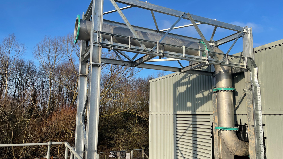 ASP air main during construction - Courtesy of MWH Treatment