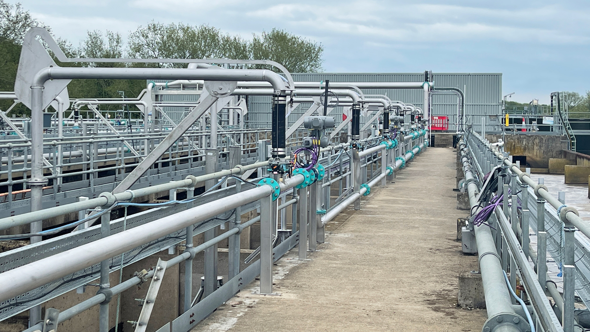 New air distribution pipework to existing ASP - Courtesy of MWHT