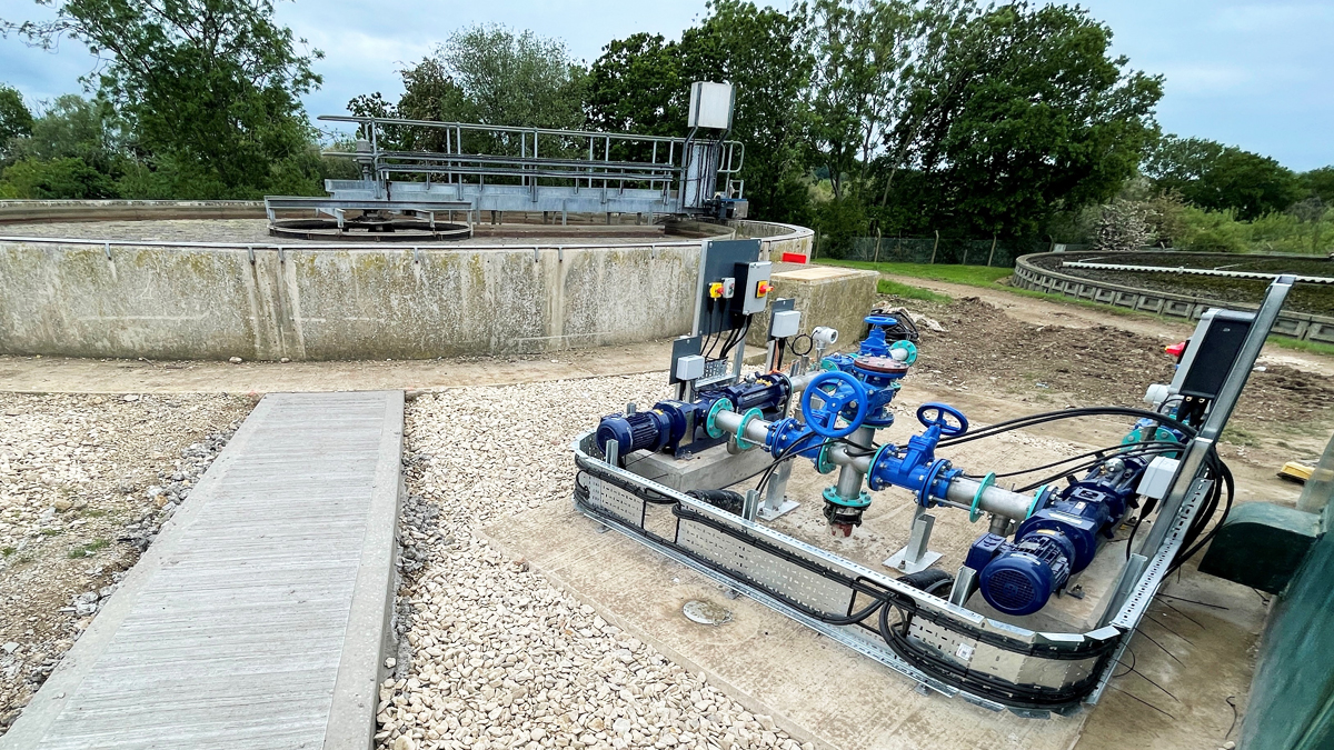 PST pump installation during M&E phase - Courtesy of MWH Treatment