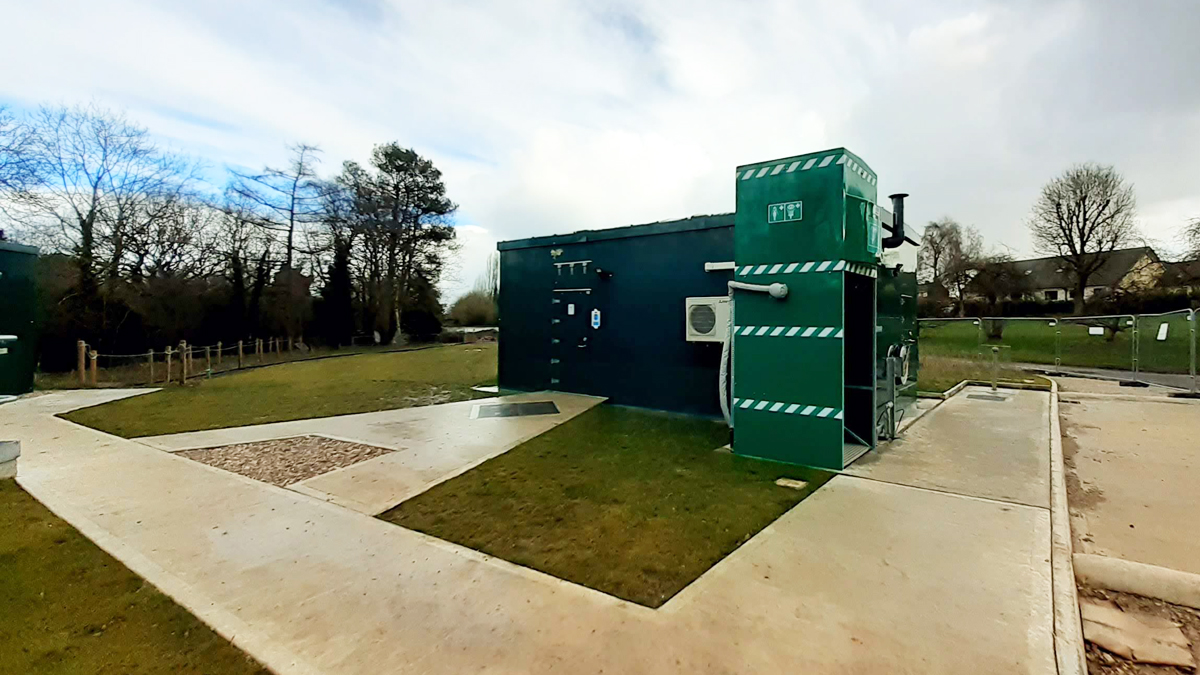 Sodium hypochlorite primary dosing plant and delivery area - Courtesy of Galliford Try