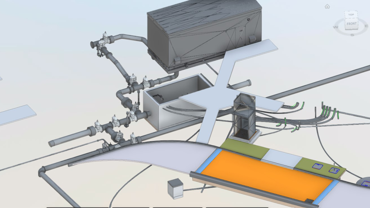Chemical delivery area 3D model - Courtesy of Galliford Try