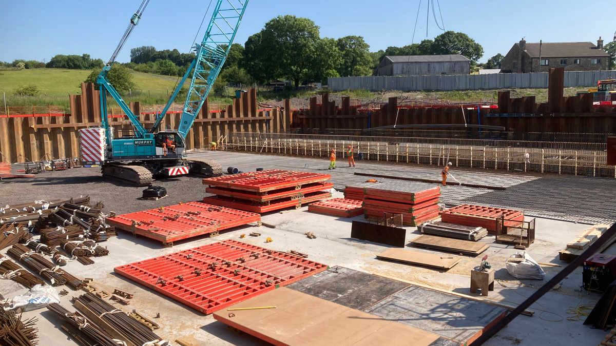 ASP construction: a well organised working area by STAM Construction - Courtesy of United Utilities & Advance-plus