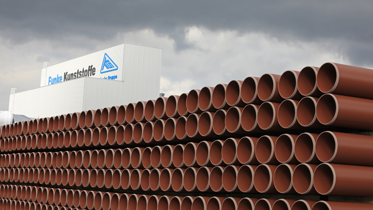 Gravity sewer pipe from Funke Gruppe - Courtesy of Envolve Infrastructure