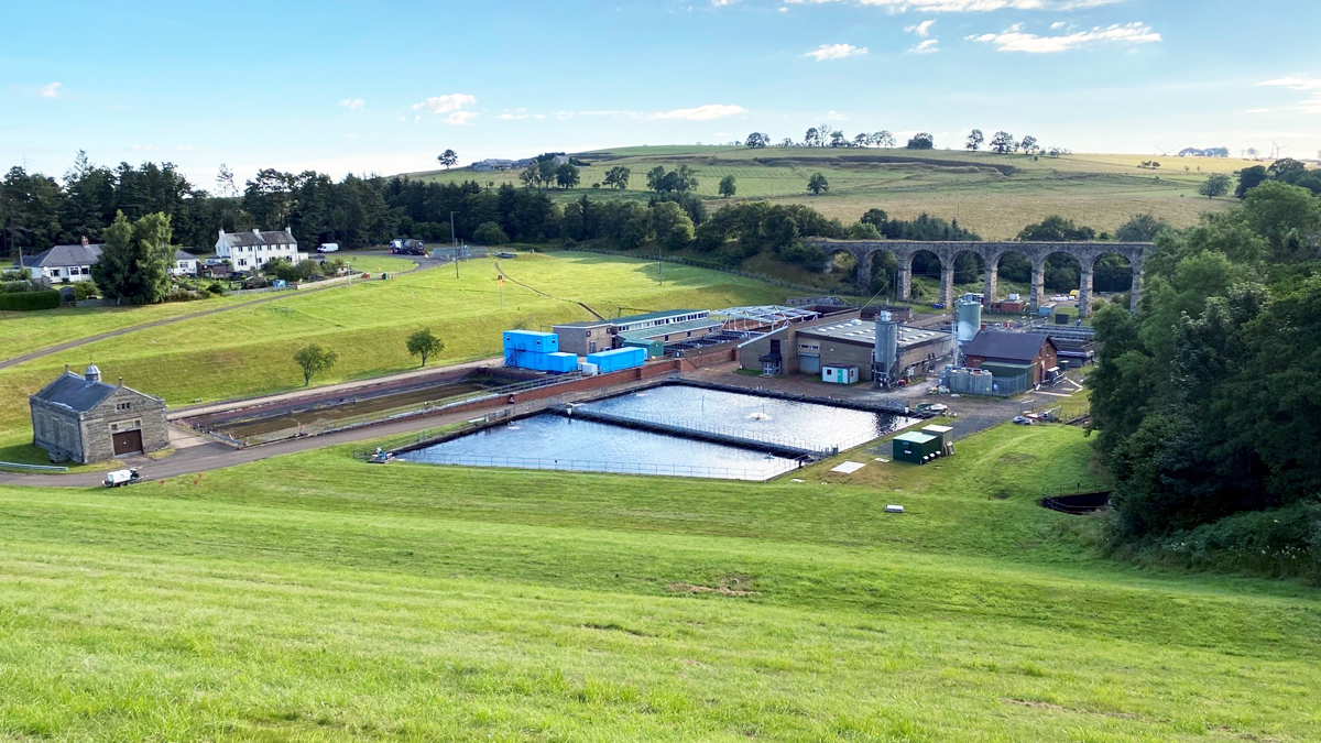 Fontburn site viewed from dam wall - Courtesy of Northumbrian Water Group