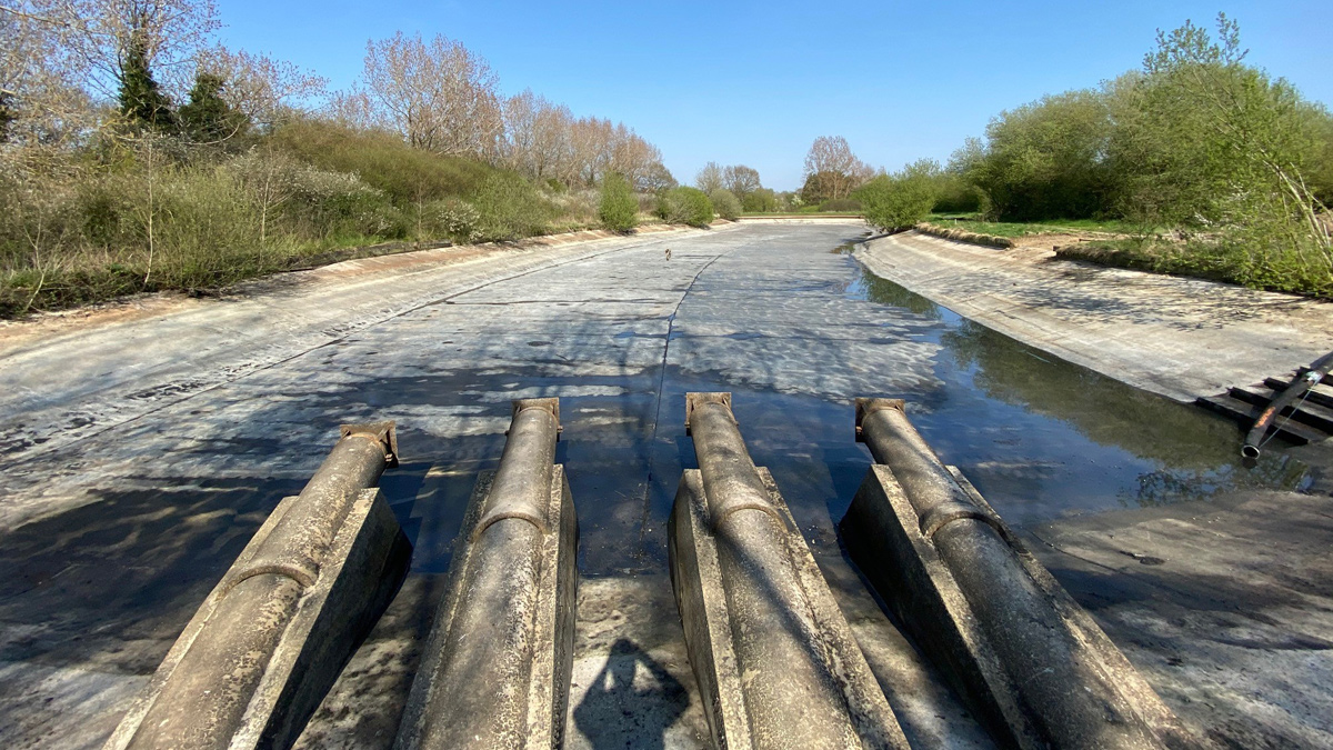 Lagoon 1 once drainage was complete - Courtesy of CMDP JV