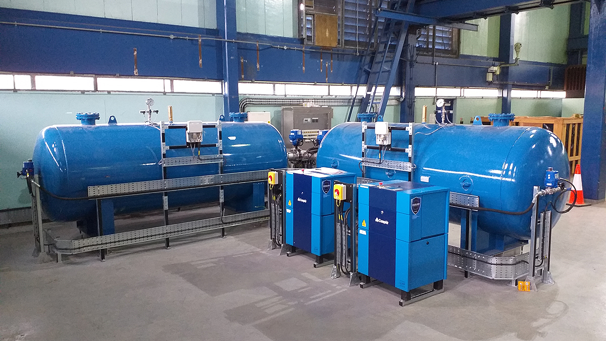 Compressed air backwash system - Courtesy of Integrated Water Services (M&E) Ltd