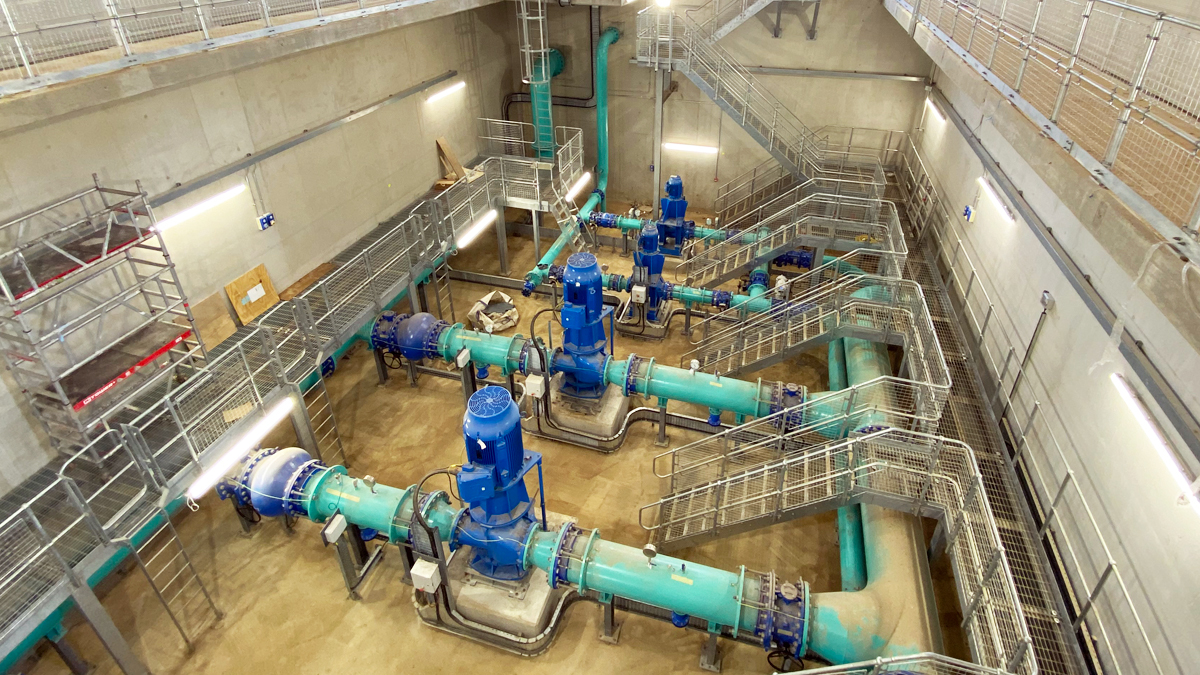 Pumping station internal view - Courtesy of Essex & Suffolk Water