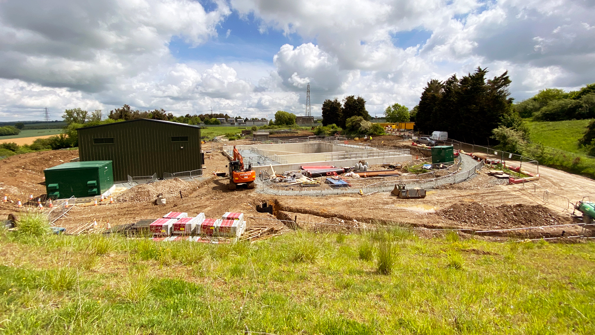 Completion of ground works - Courtesy of Essex & Suffolk Water
