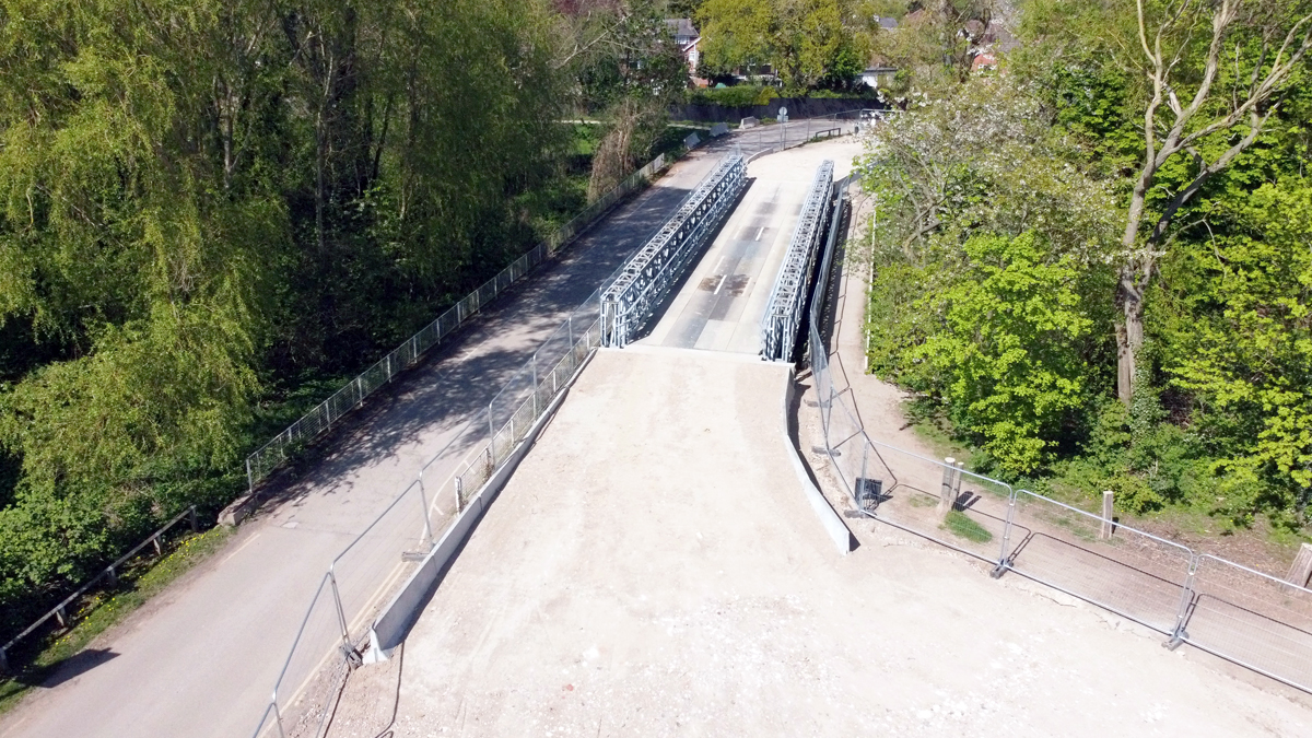 Temporary bridge - Courtesy Environment Agency