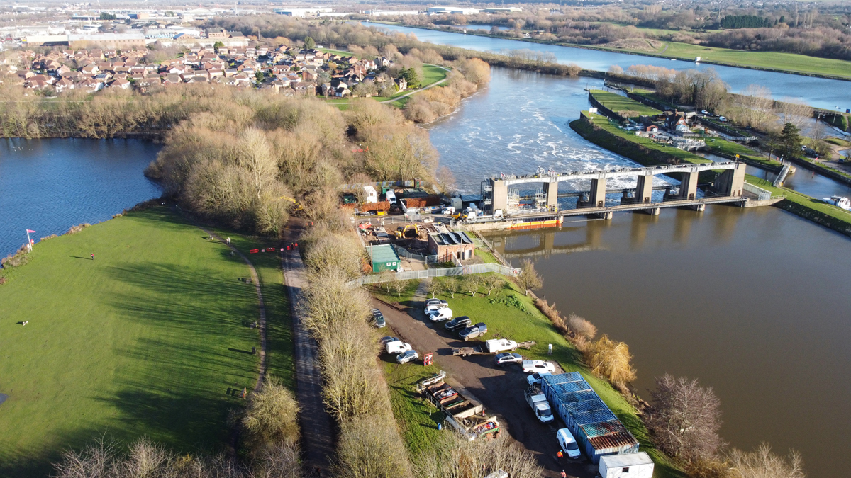 Holme Sluice Area (January 2022) - Courtesy Environment agency