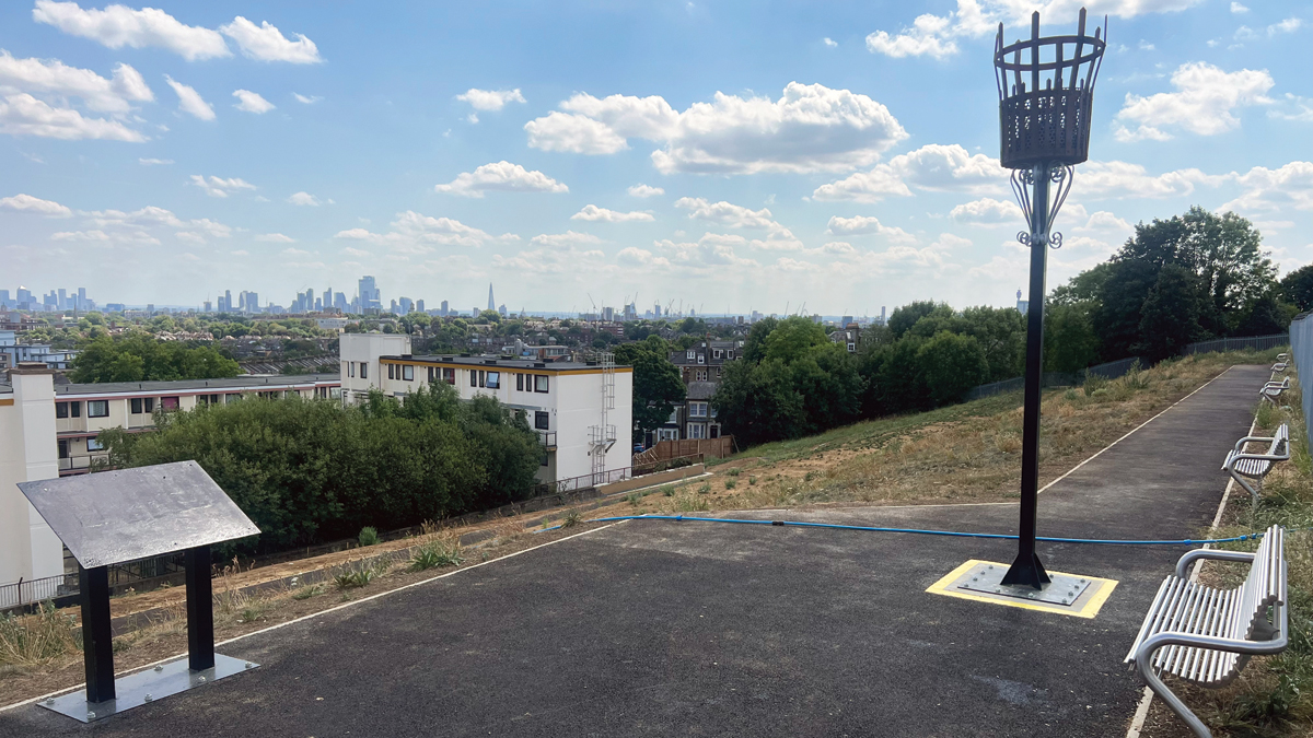 London skyline from view at top of embankment - Courtesy of MWH Treatment