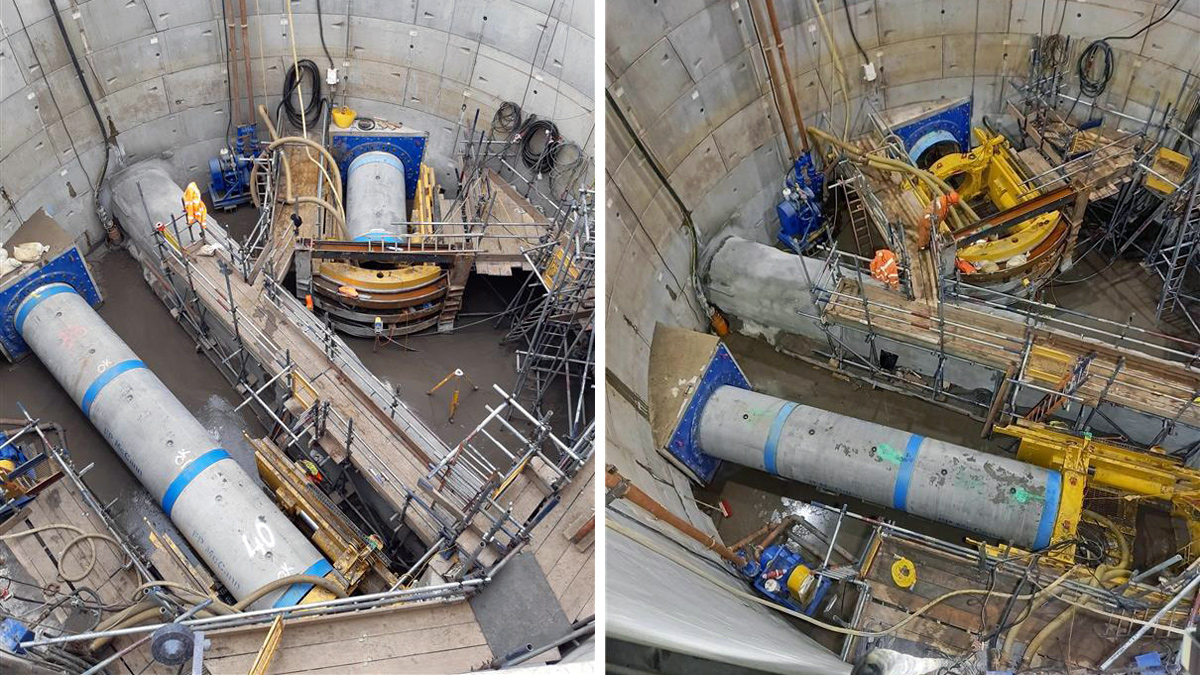 Shaft A dual drive setup - Courtesy of Barhale & North London Waste Authority