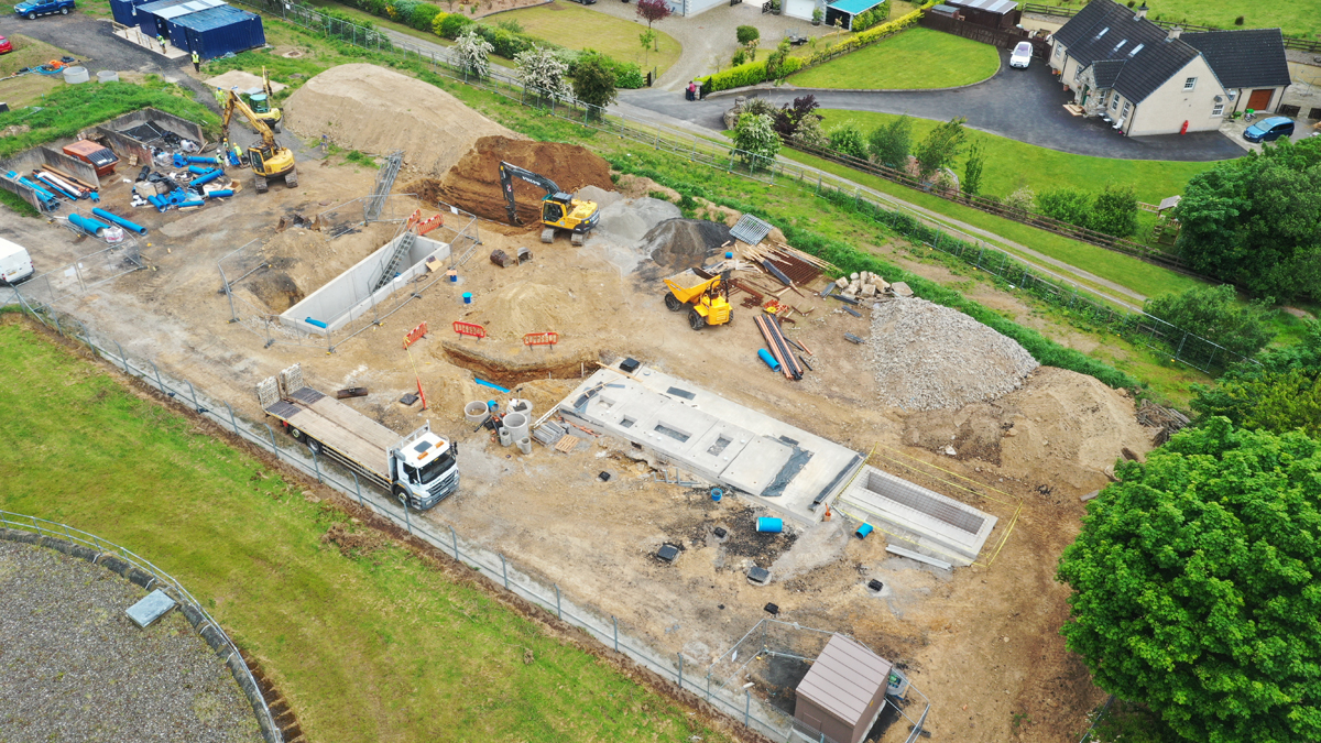 Moys PS during construction - Courtesy of BSG Civil Engineering Ltd