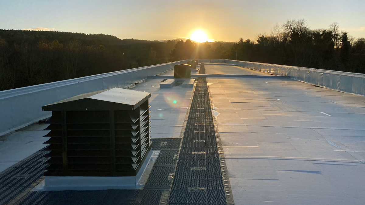 New roof protection - Courtesy of Mott MacDonald Bentley