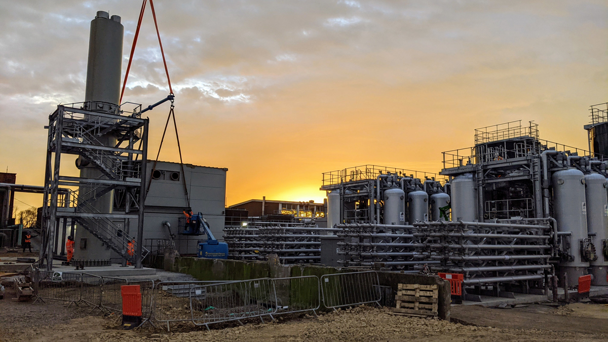 Boiler house install on site - Courtesy of MMB