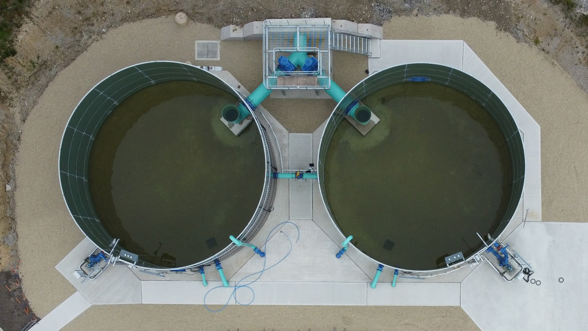 Dirty backwash water tanks - Courtesy of Mott MacDonald Bentley