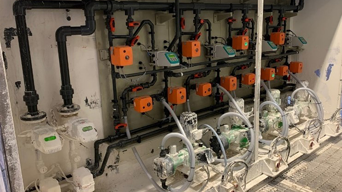 Lime dosing installation - Courtesy of Mott MacDonald Bentley