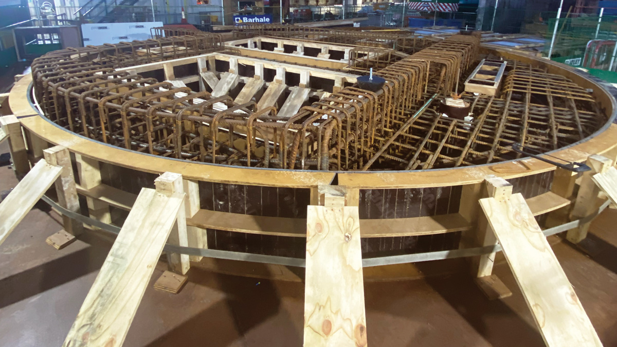 Shaft cover slab under construction - Courtesy of Barhale