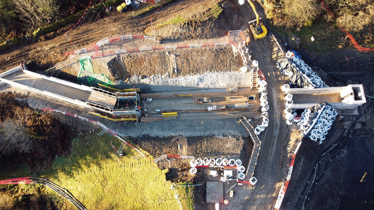 Spillway construction in progress - Courtesy of Eric Wright Civil Engineering