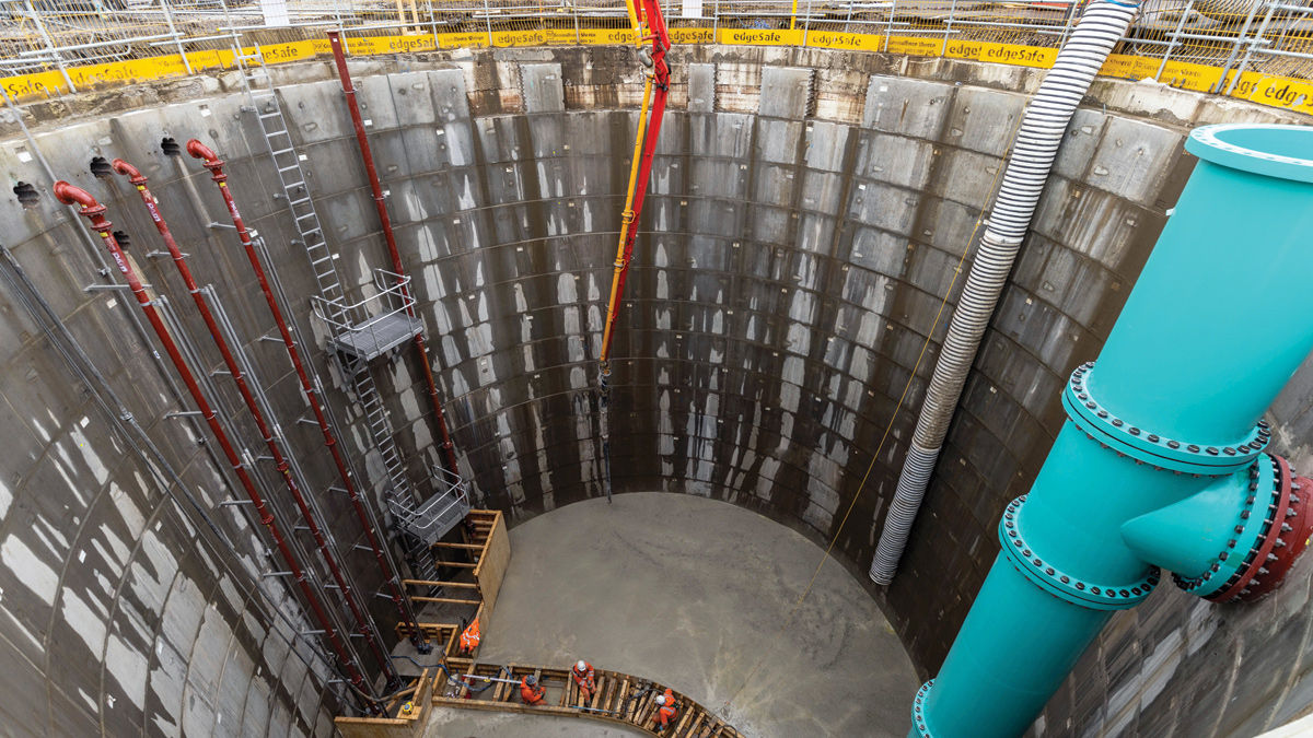 Lindred Road detention tank during construction - Courtesy of United Utilities