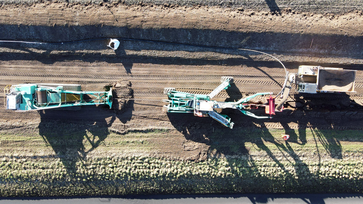 Aerial view of setup - Courtesy of A. Thomas Plant Hire Ltd (ATP)