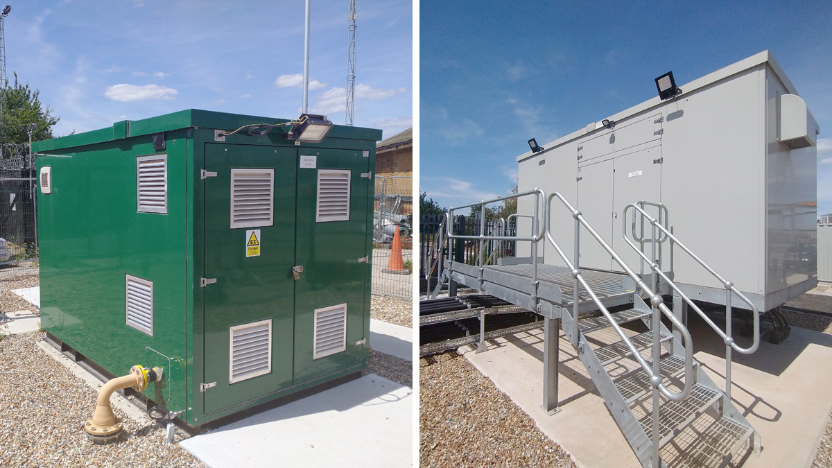 (left) Cadent-owned remote operated valve and (right) the electrical HV room - Courtesy of SGN Commercial Ltd
