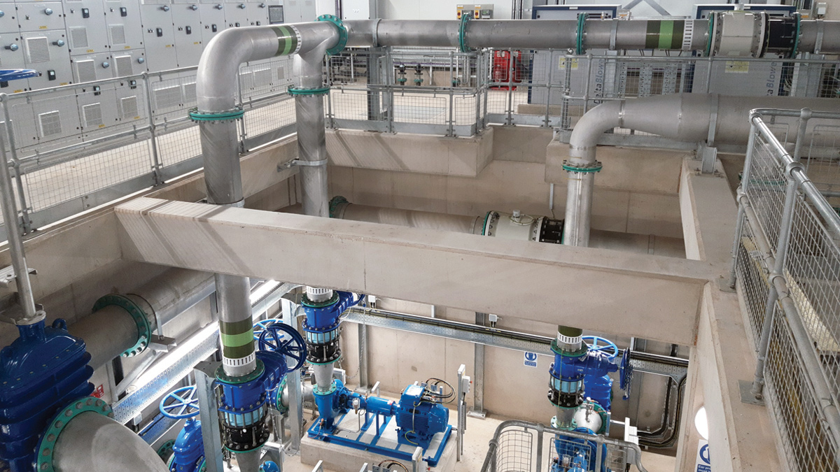 Low lift pumping area - Courtesy of Wessex Water