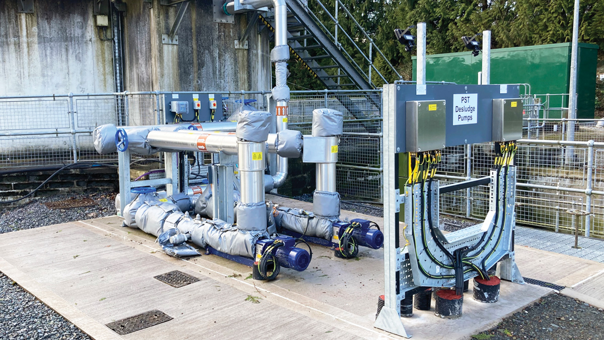 Presteigne WwTW: Primary settlement tank de-sludge PC pumps - Courtesy of Morgan Sindall Infrastructure