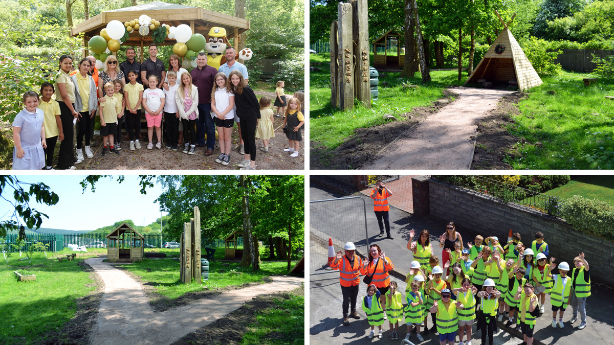 School visit to site from Glenboi Primary School and the footpaths and outdoor learning facilities - Courtesy of envolve infrastructure
