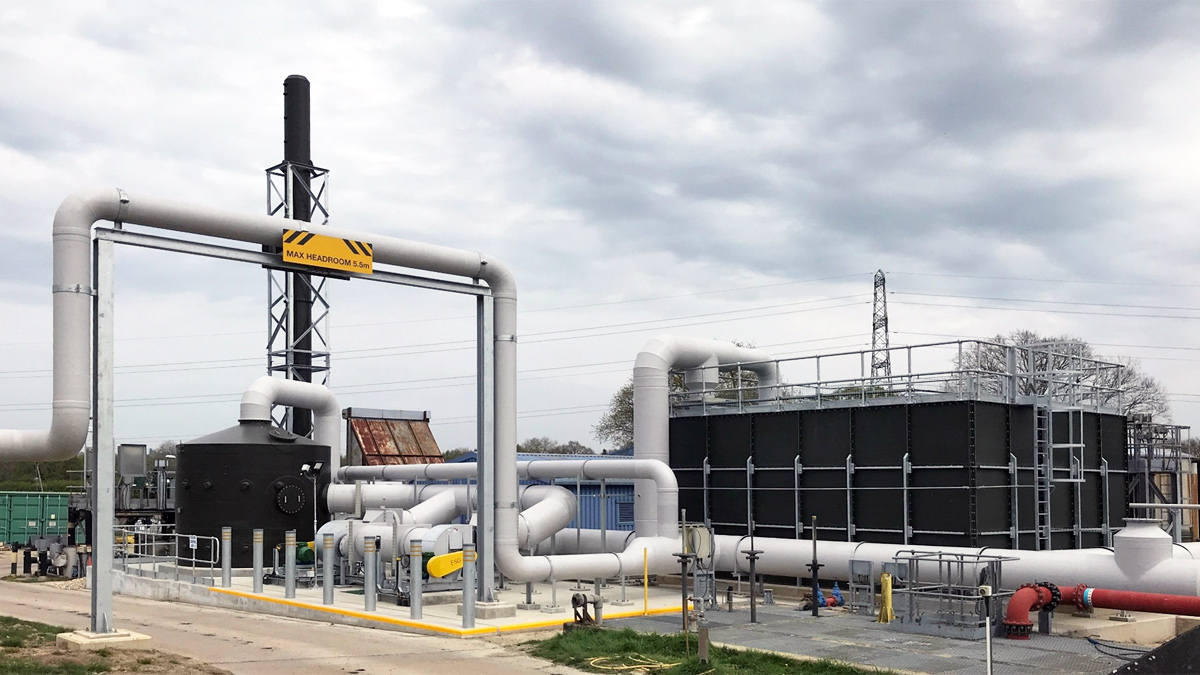 Phase 1 odour control unit from ERG (Air Pollution Control) Ltd - Courtesy of Galliford Try