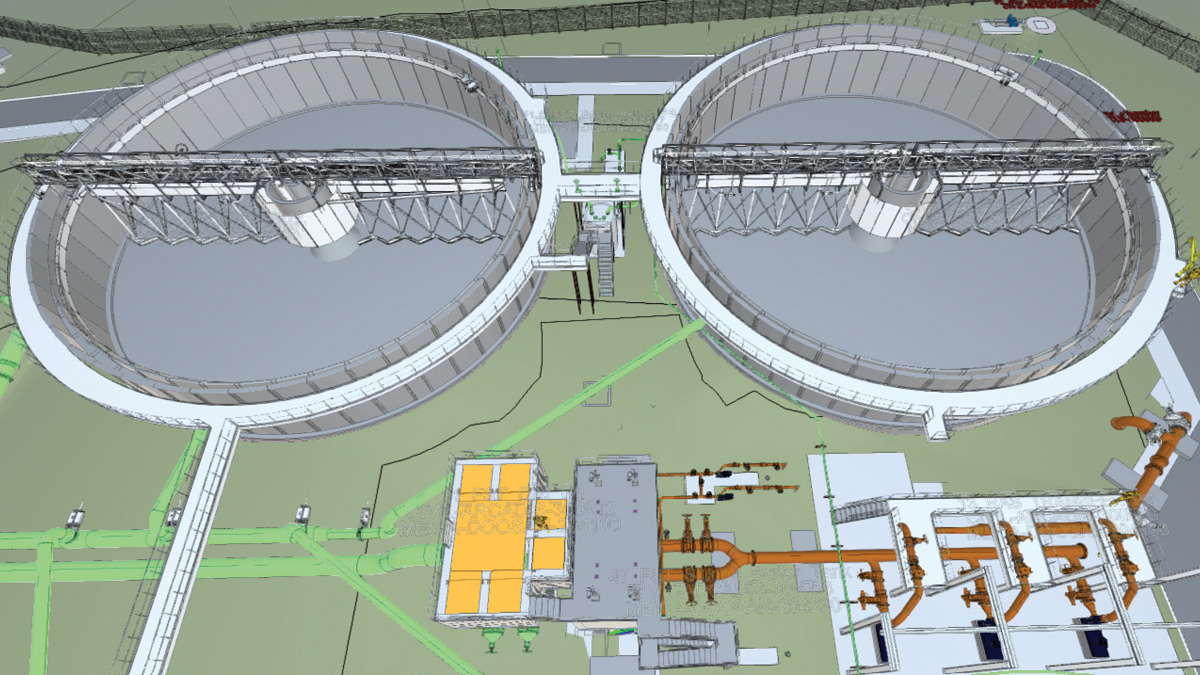 32m final settlement tanks & sludge return (RAS pumping station) - Courtesy of BAM Enpure Ltd JV