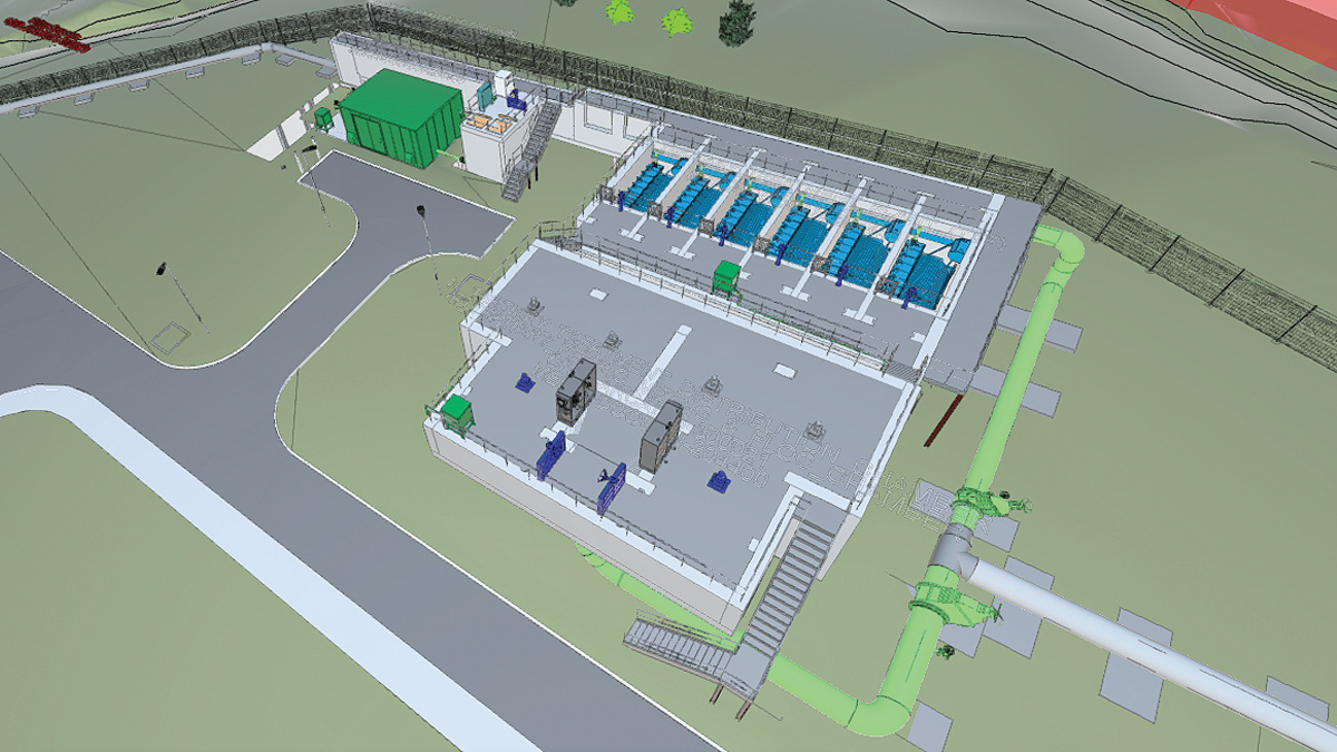 Tertiary treatment flocculation chambers: Eliquo Hydrok Mecana cloth pile filters - Courtesy of BAM Enpure Ltd JV