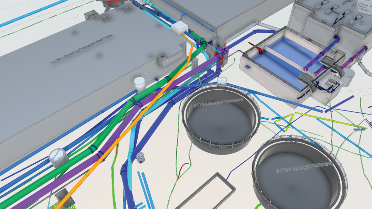 Below ground large diameter pipework required to be installed around existing structures and services - Courtesy of Galliford Try