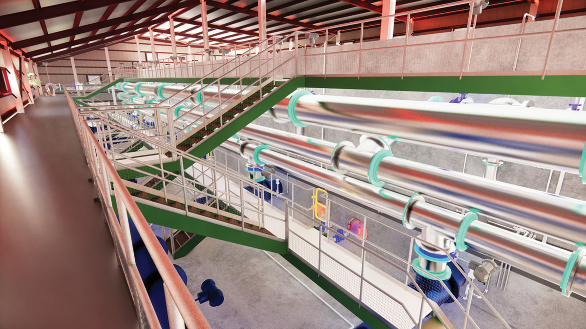 GAC building pipework gallery - Courtesy of Galliford Try