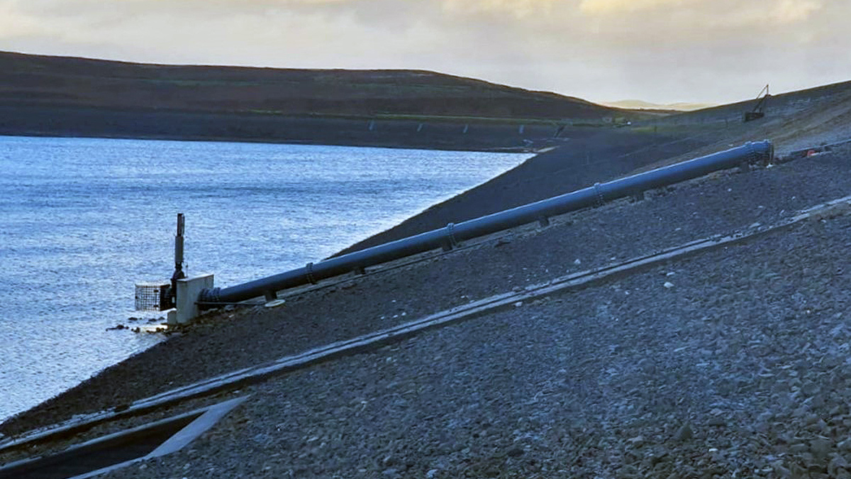 Upstream leg of siphon - Courtesy of MMB