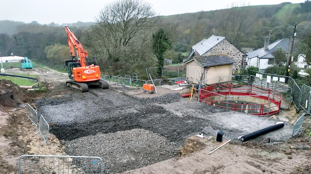 Shaft crane pad construction - Courtesy of Galliford Try
