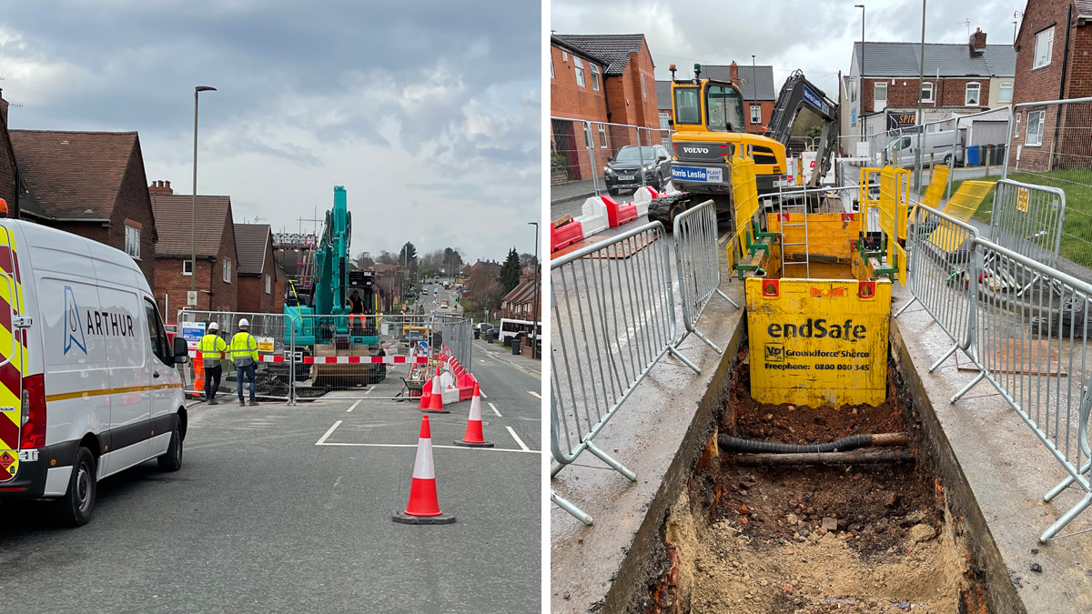 Open cut pipelaying - Courtesy of Galliford Try