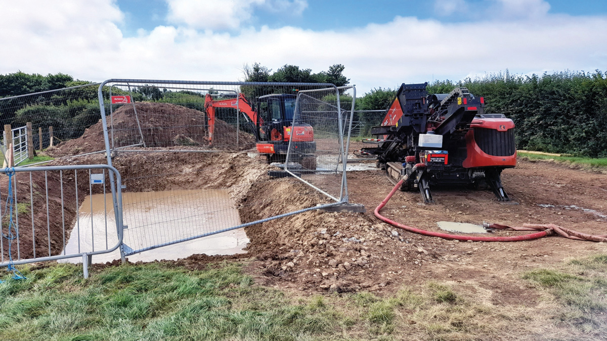 Directional drilling remote field set up - Courtesy of Galliford Try