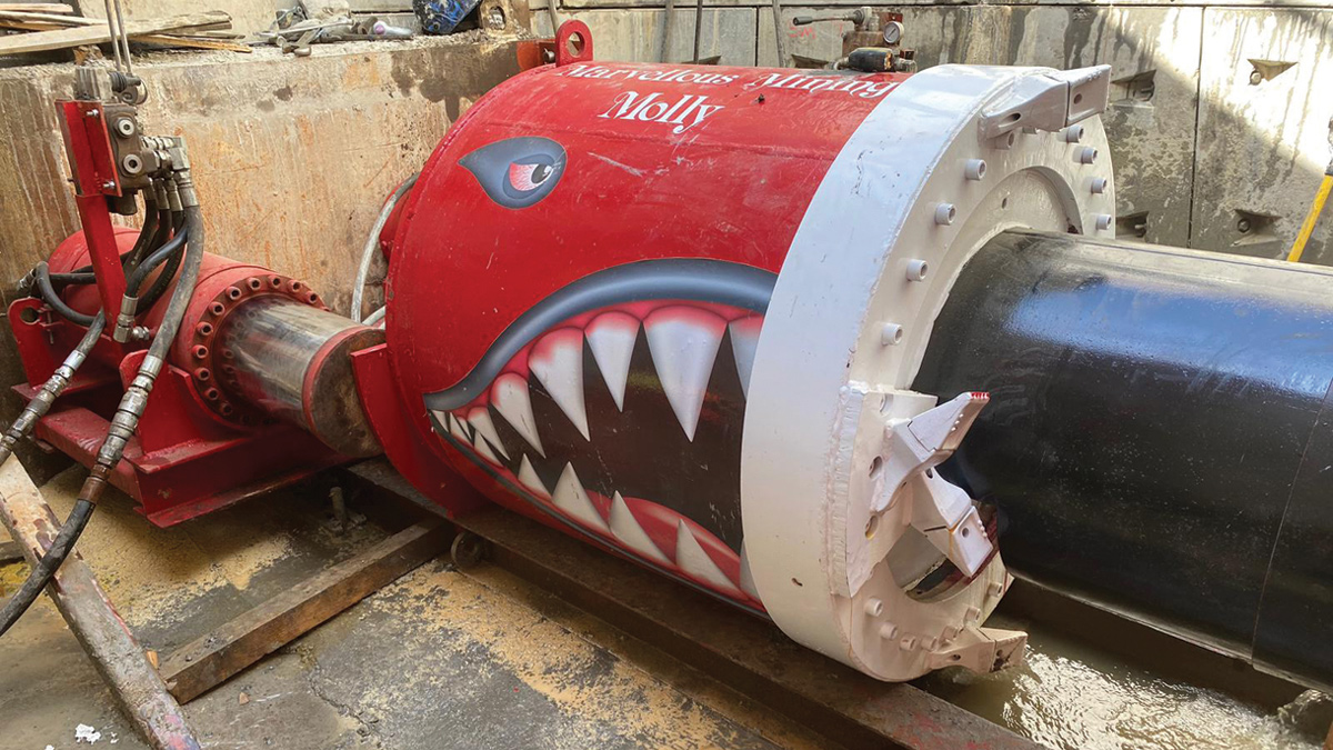 TBM Marvellous Mining Molly in position to start mining - Courtesy of Galliford Try