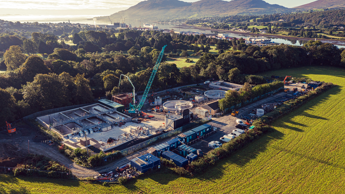 Sludge holding facilities under construction - Courtesy of NI Water