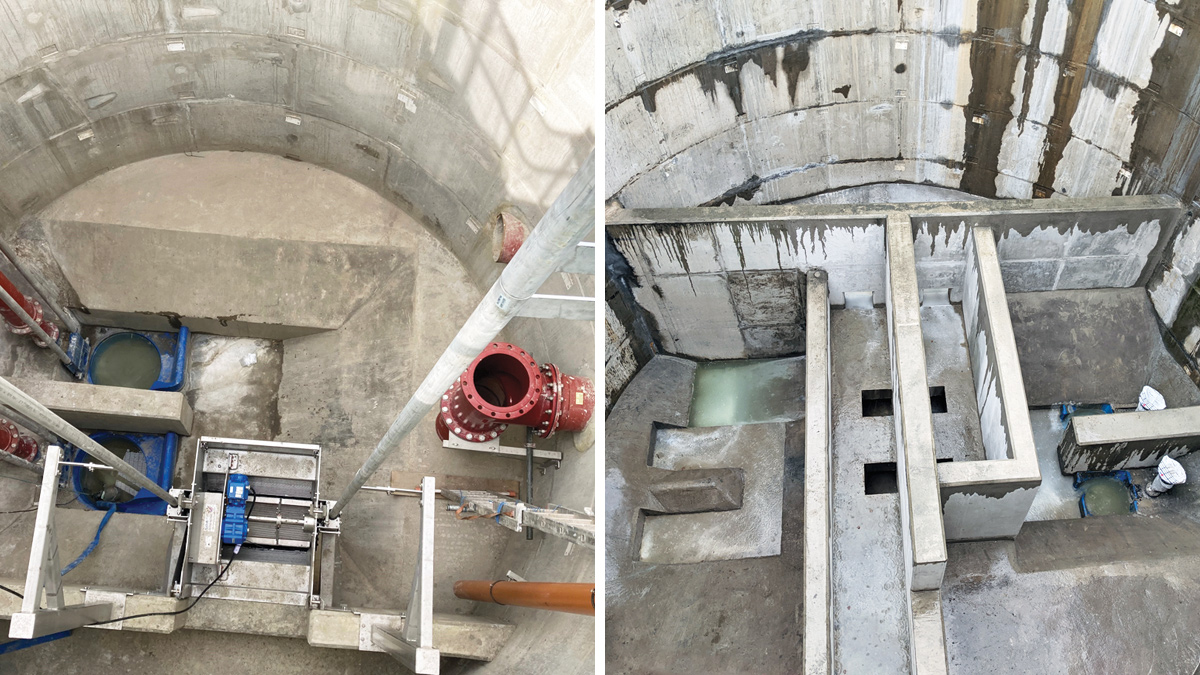 (left) Upper catchment pumping station and (right) lower catchment pumping station - Courtesy of ESD JV