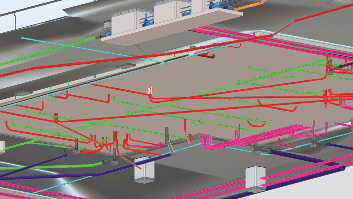 Complex subterranean service network required careful clash detection - Courtesy of MMB