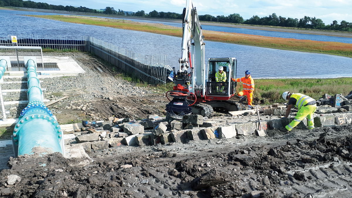 Reinstatement of the stone pitching - Courtesy of MMB