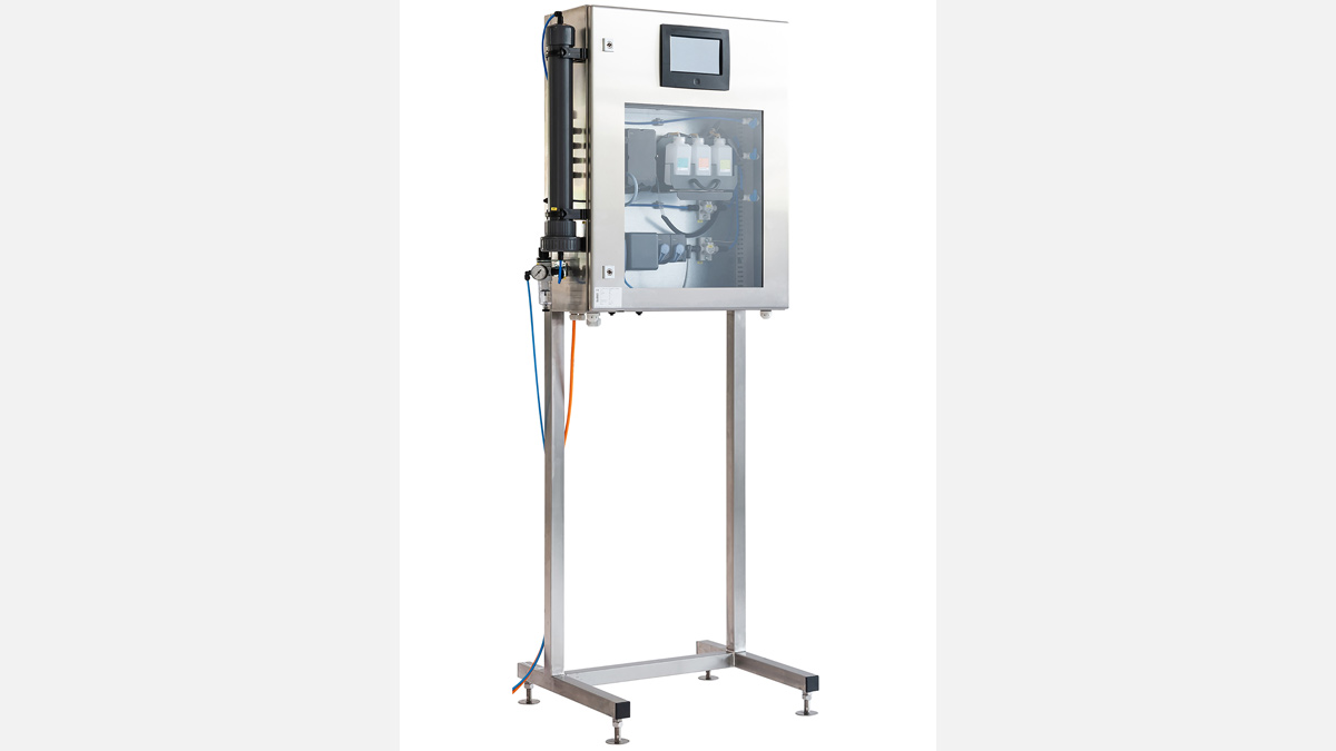 Bürkert’s 8905 water analysis system and chlorine sensor has a t90 time, the duration that it takes the sensor to measure 90% of the chlorine concentration, of less than 30 seconds.